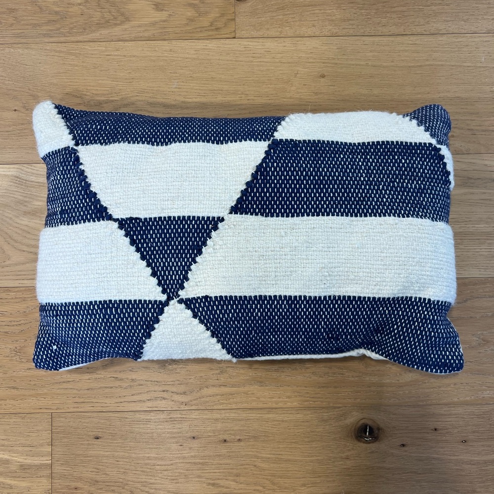 NIKKI CHU HOME 16”x24” Cotton/Wool Blend Accent Pillow~ Down Filled